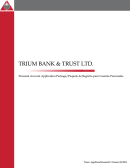 TRIUM BANK & TRUST LTD.