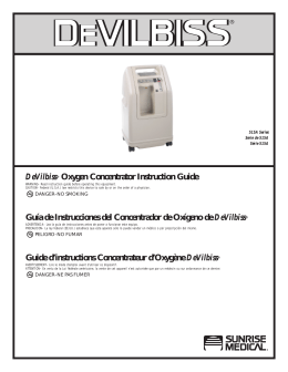 DeVilbiss® Oxygen Concentrator Instruction Guide Guía de