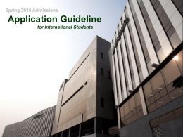 Application Guideline - KDIS Admissions