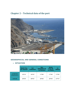 Chapter 2 – Technical data of the port