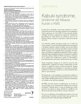 Kabuki syndrome, - Revista Galenus