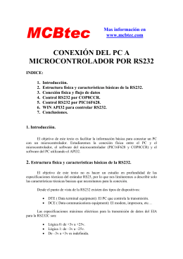 CONEXIÓN DEL PC A MICROCONTROLADOR POR RS232