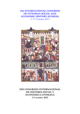 13th INTERNATIONAL CONGRESS OF OTTOMAN SOCIAL AND