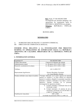 Informe Final Calzados PDF - Secretaria de Industria Comercio y