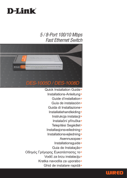 5 / 8-Port 100/10 Mbps Fast Ethernet Switch DES-1005D - D-Link