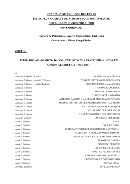 Livros por autor - PDF - Academia Niteroiense de Letras