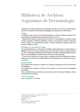 Biblioteca de Archivos Argentinos de Dermatología