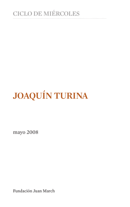 JOAQUÍN TURINA - Fundación Juan March