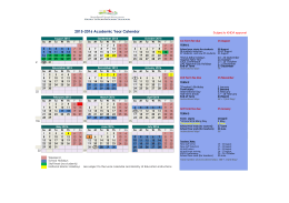 2015-2016 Academic Year Calendar