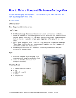 How to Make a Compost Bin from a Garbage Can