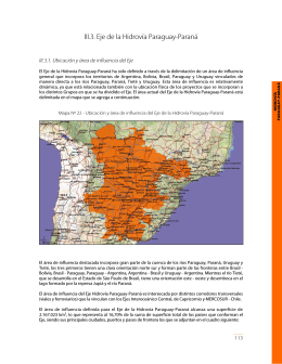 III.3. Eje de la Hidrovía Paraguay-Paraná