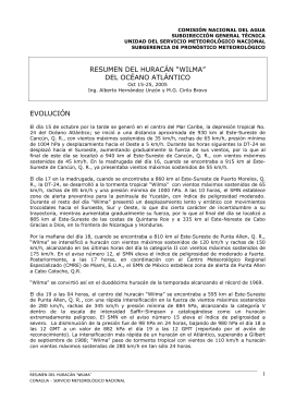 Wilma - Servicio Meteorológico Nacional. México.