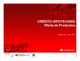 Santander Hipotecario Oferta de Productos