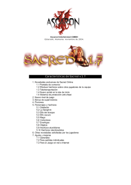 Características de Sacred v.1.7