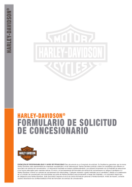 Solicitud para Nuevos Concesionarios - Harley
