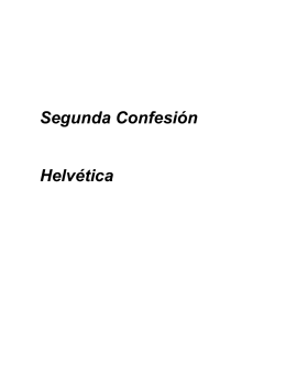 Segunda Confesión Helvética