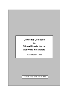 Texto del Convenio Bilbao Bizkaia Kutxa BBK