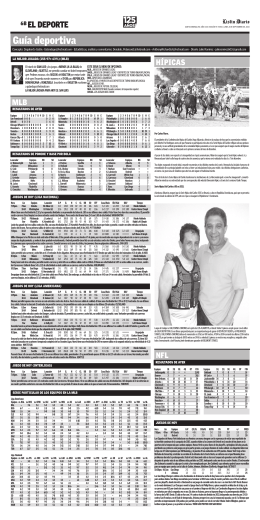 Guía deportiva - Listin Diario