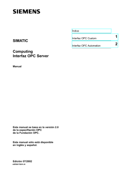 Computing Interfaz OPC de servidor