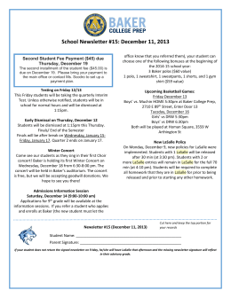 School Newsletter #15: December 11, 2013