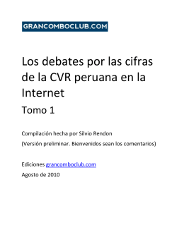 Los debates por las cifras de la CVR peruana