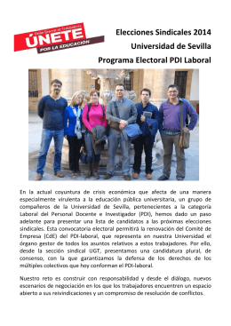Programa PDI Laboral - FETE-UGT Universidad de Sevilla
