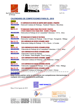 Cir 71-15 Calendario Campeonatos de España 2016