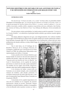 estudio histórico del retablo de san antonio de padua y su devoción