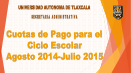Cuotas 2014-2015 - Universidad Autónoma de Tlaxcala