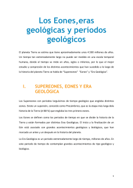 Los Eones,eras geológicas y períodos geológicos