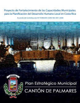 Plan Estratégico Municipal Cantón de Palmares 2010-2015 1