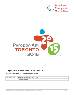 Juegos Parapanamericanos Toronto 2015
