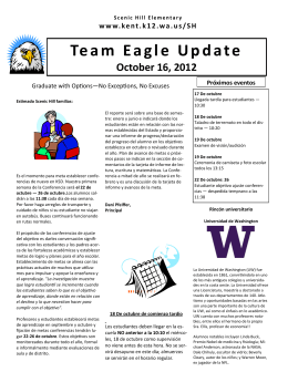 Team Eagle Update October 16, 2012