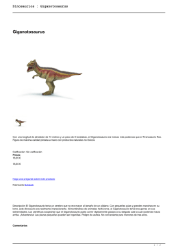 Dinosaurios : Giganotosaurus