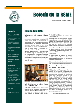 Boletín de la RSME - Real Sociedad Matemática Española
