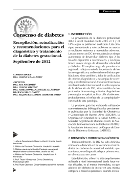Consenso Diabetes y Embarazo