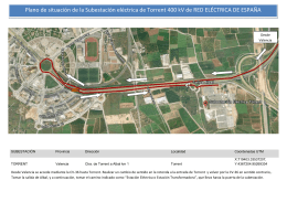 Plano de situación de la Subestación eléctrica de Torrent 400 kV de