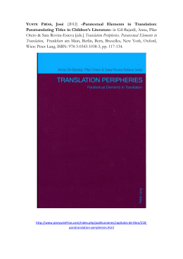 Paratextual Elements in Translation