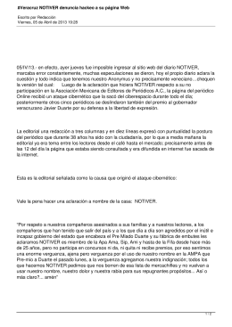 #Veracruz NOTIVER denuncia hackeo a su página Web
