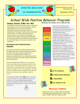 School Wide Positive Behavior Program