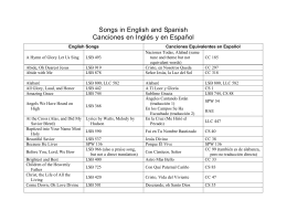 Songs in English and Spanish Canciones en Inglés y en Español