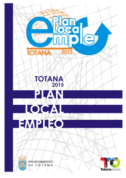 plan local empleo 2015 - Ayuntamiento de Totana