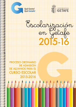 CURSO ESCOLAR 2015-2016 - Ayuntamiento de Getafe