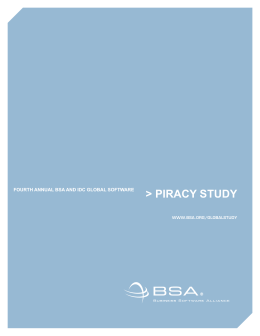 Fourth Annual BSA and IDC Global Software Piracy Study (2006 data)