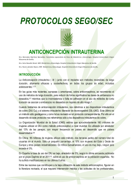 Anticoncepción Intrauterina - Sociedad Española de Contracepción