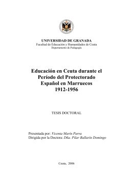 Educación en Ceuta durante el Período del Protectorado
