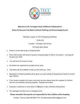 Welcome to the Torrington Early Childhood Collaborative`s Dress for