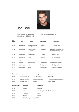 Jon Rod CVitae 2 - bienvenido a actor one