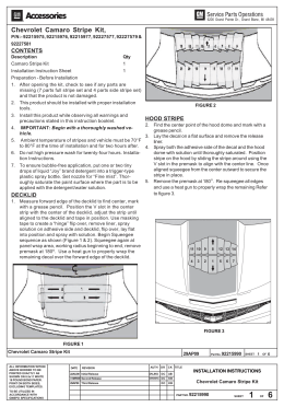 Camaro Hood-Hockey Stripe Installation Instructions