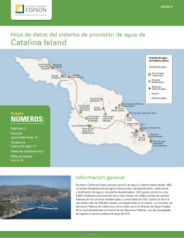 Catalina Water System Fact Sheet in Spanish